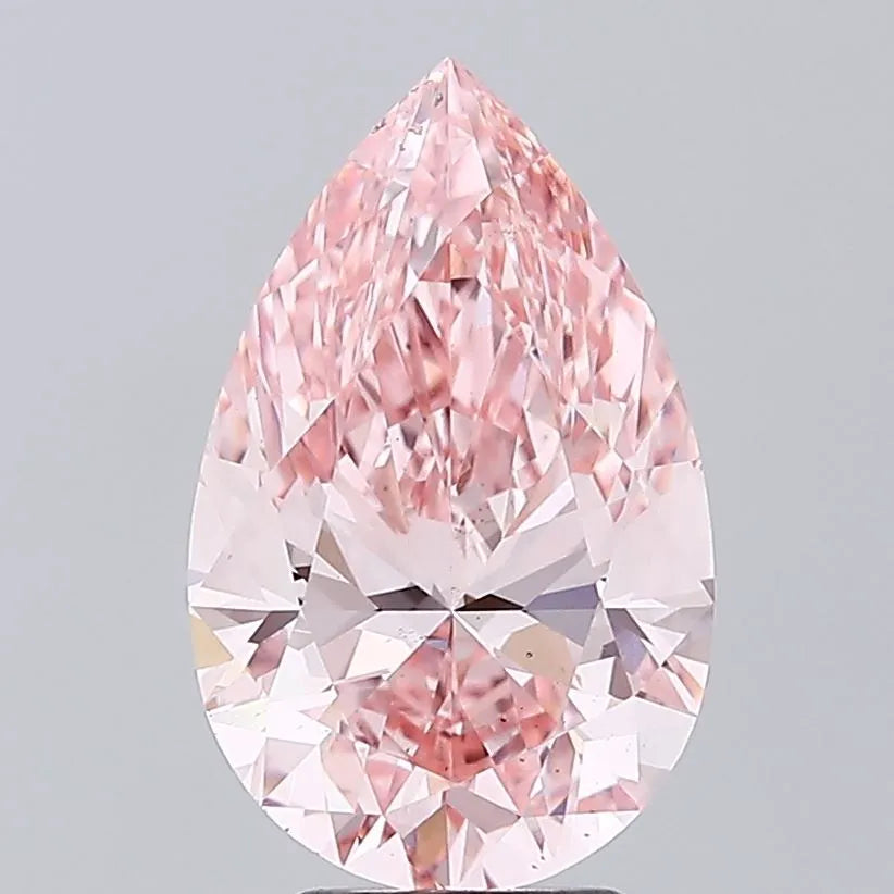 5.02ct Pear Lab Grown Diamond (Colour Fancy Vivid Pink, Clarity VS2, IGI Certified)