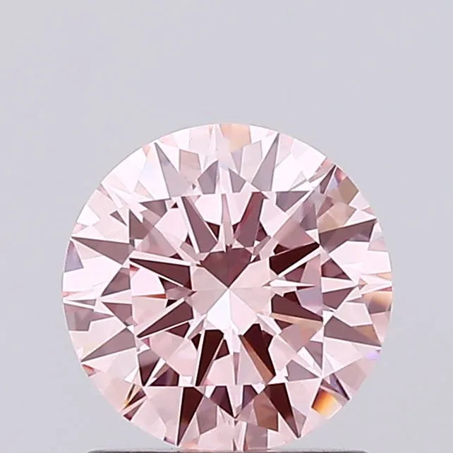 1.01ct Round Lab Grown Diamond (Fancy Intense Pink, Clarity VVS2, Cut EX, IGI)