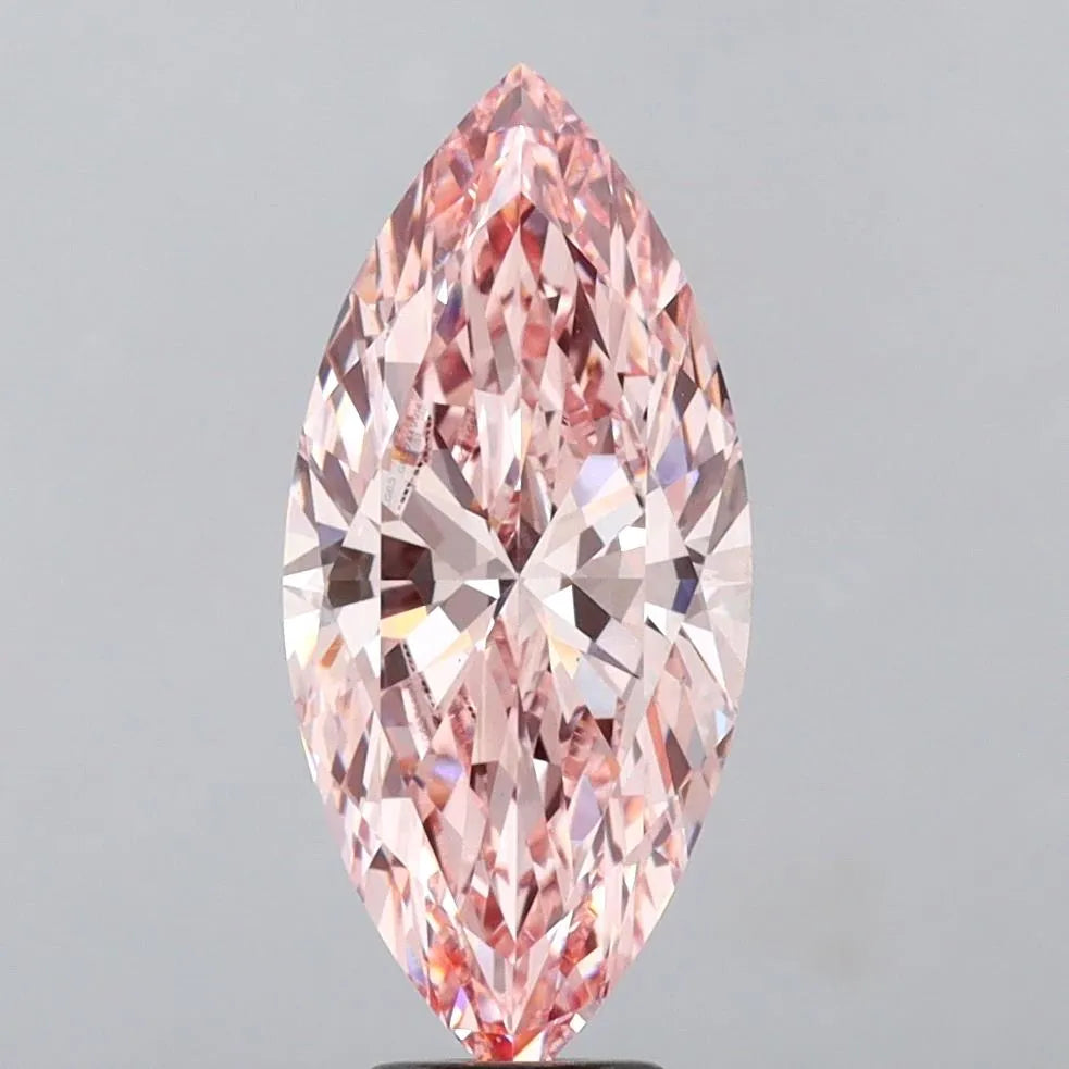 5.54ct Marquise Lab Grown Diamond (Fancy Intense Pink, Clarity VS1, IGI)
