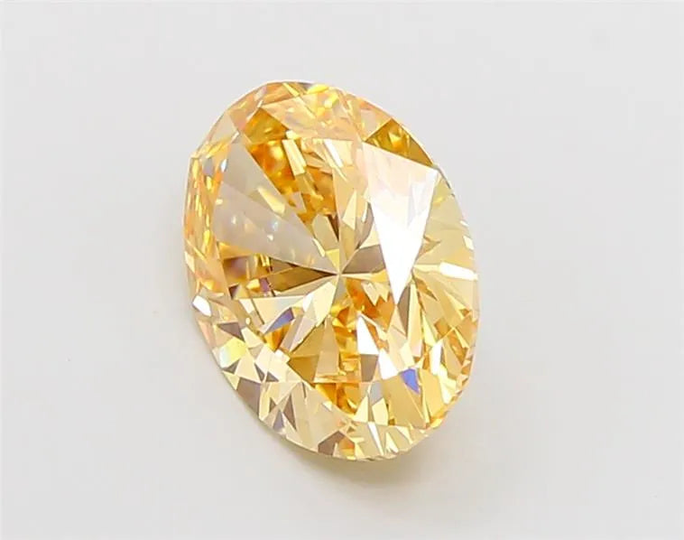 2.04ct Oval Lab Grown Diamond (Fancy Intense Orange Yellow, Clarity VS1, IGI)