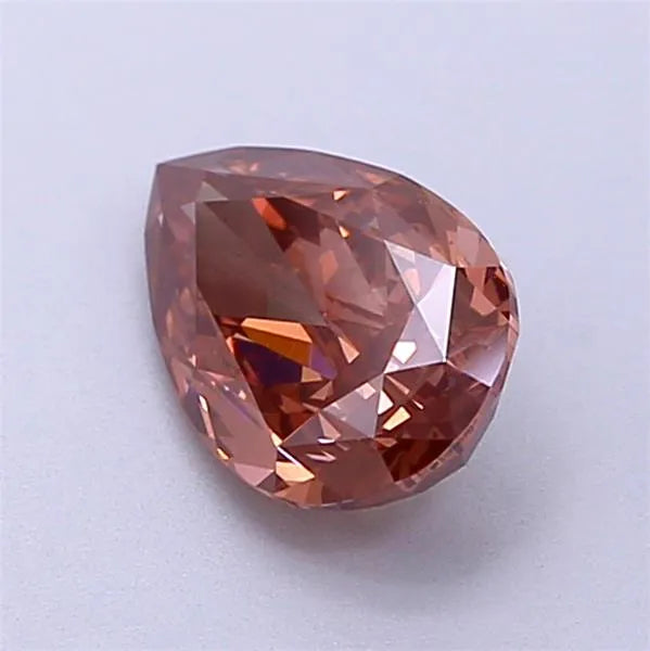 1.16ct Pear Lab Grown Diamond (Fancy Brown Pink, Clarity VS1, IGI)