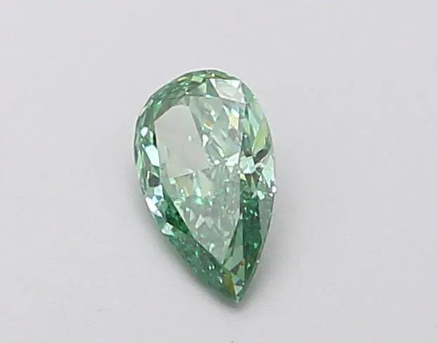 0.24ct Pear Lab Grown Diamond (Fancy Vivid Green, Clarity VS1, IGI)