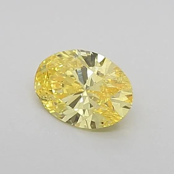 0.33ct Oval Lab Grown Diamond (Fancy Vivid Yellow, Clarity VS2, IGI)