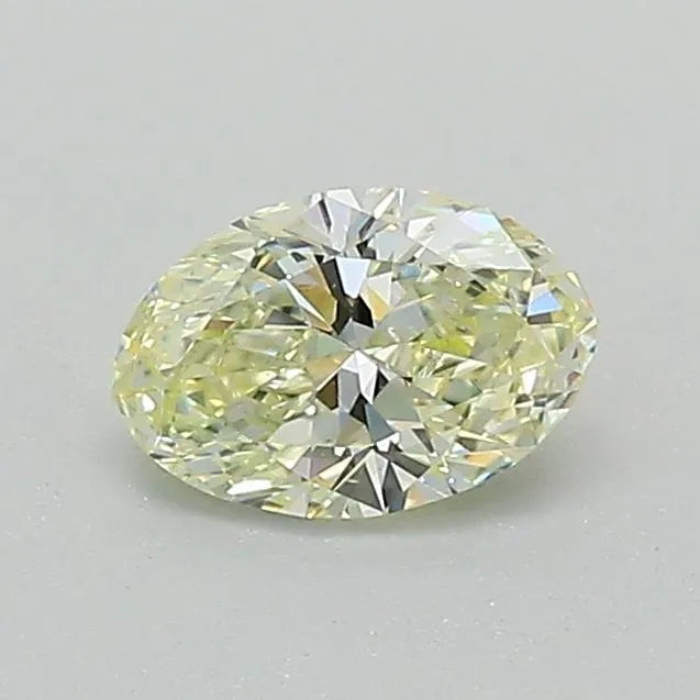 0.43ct Oval Lab Grown Diamond (Fancy Yellow, Clarity VS1, Cut GD, IGI)