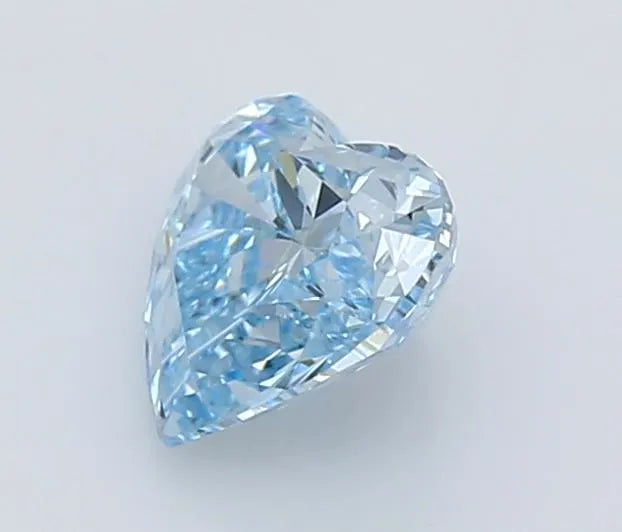 1.16ct Heart Lab Grown Diamond (Fancy Intense Blue, Clarity VS1, IGI)