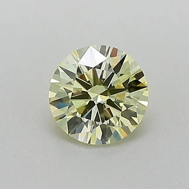 0.38ct Round Lab Grown Diamond (Fancy Intense Yellow, Clarity VS2, Cut VG, IGI)