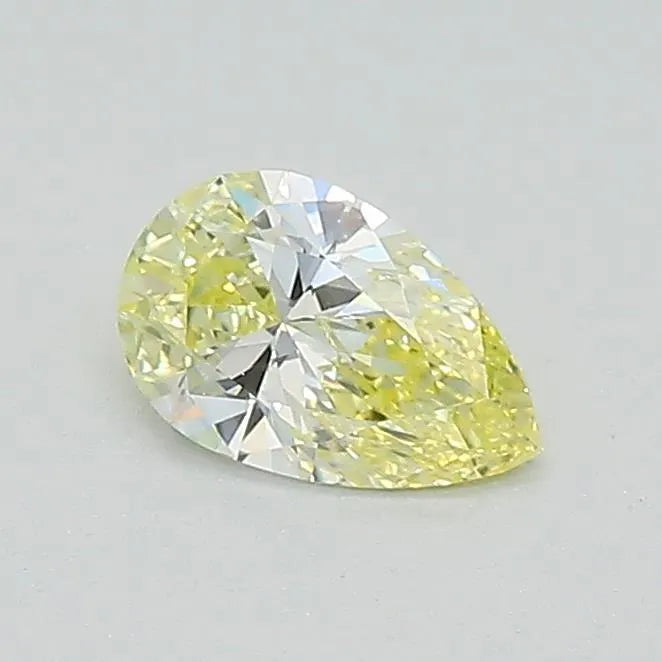 0.37ct Pear Lab Grown Diamond (Fancy Yellow, Clarity VS1, Cut VG, IGI)