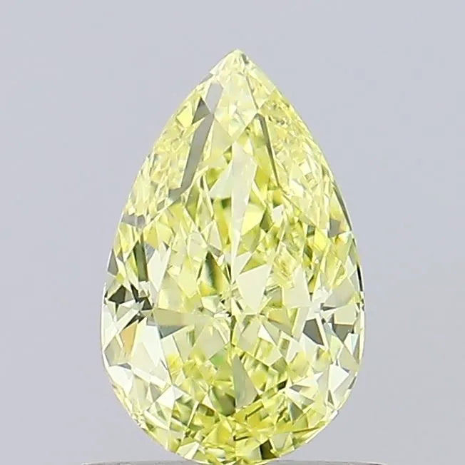 0.72ct Pear Lab Grown Diamond (Fancy Intense Yellow, Clarity VVS2, IGI)