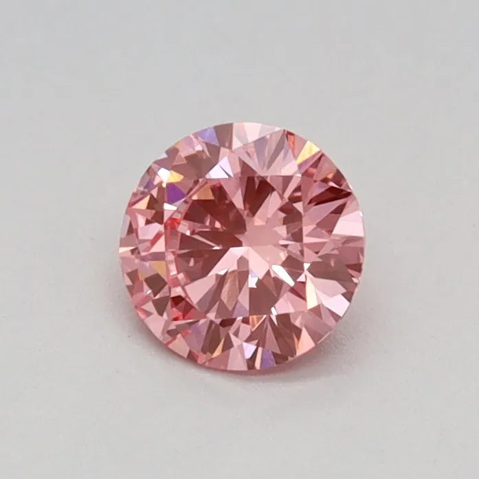 0.28ct Round Lab Grown Diamond (Fancy Vivid Pink, Clarity VVS2, Cut VG, IGI)