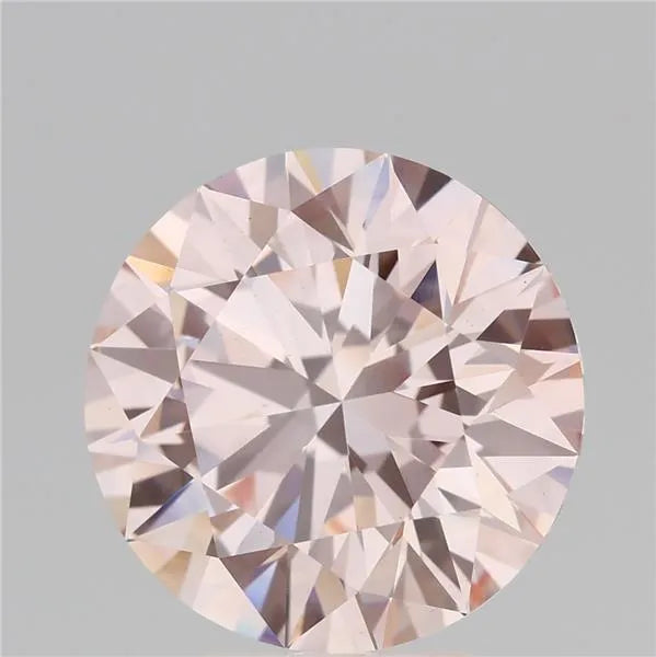 5.25ct Round Lab Grown Diamond (Fancy Pink, Clarity VS1, Cut ID, IGI)