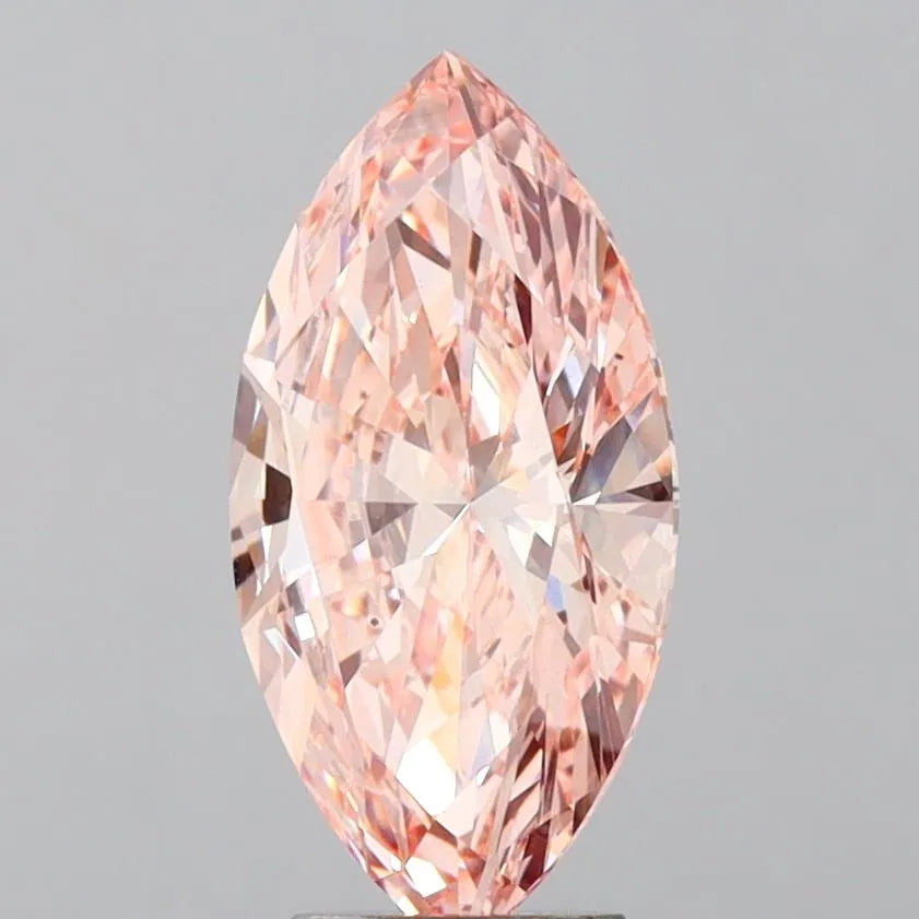 4.00ct Marquise Lab Grown Diamond (Fancy Intense Pink, Clarity VS1, IGI)