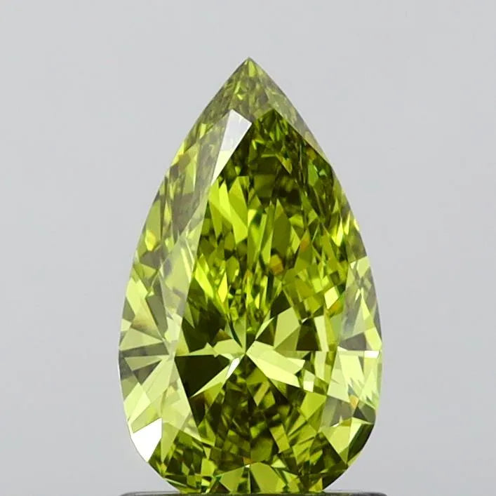 1.03ct Pear Lab Grown Diamond (Fancy Intense Green, Clarity VVS2, IGI)