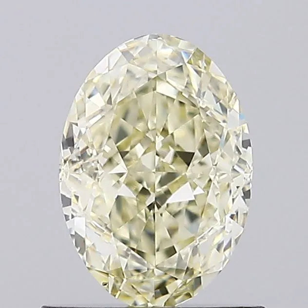 1.03ct Oval Lab Grown Diamond (Light Yellow, Clarity VS1, IGI)