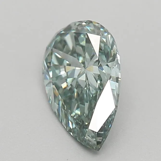 0.50ct Pear Lab Grown Diamond (Fancy Vivid Green, Clarity VS1, IGI)