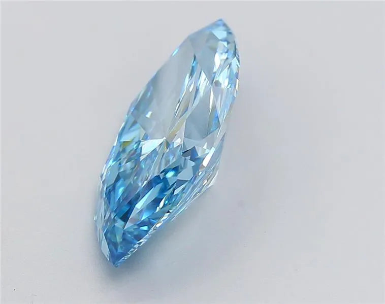 4.08ct Marquise Lab Grown Diamond (Fancy Vivid Blue, Clarity VVS2, IGI)