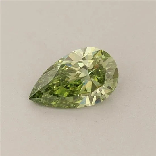 0.31ct Pear Lab Grown Diamond (Fancy Vivid Green, Clarity VS1, IGI)