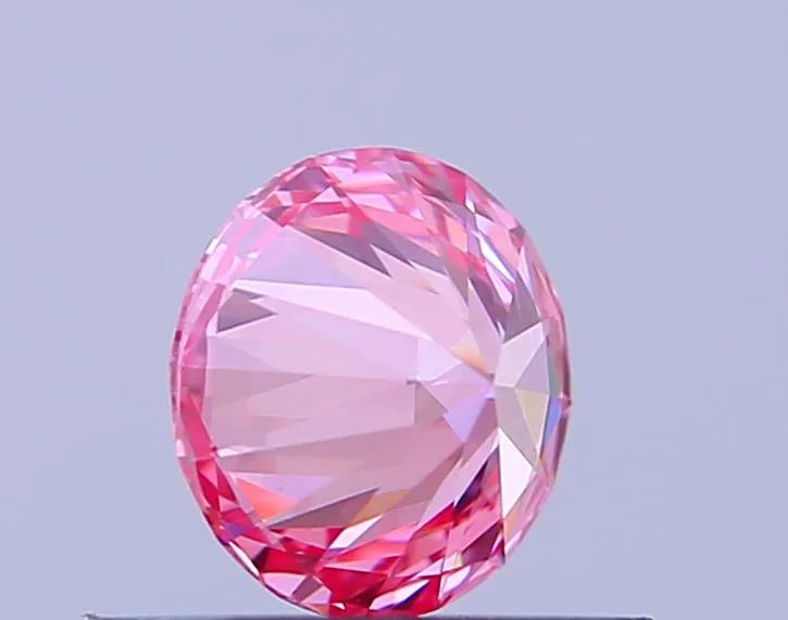 0.50ct Round Lab Grown Diamond (Fancy Vivid Pink, Clarity VS1, Cut ID, IGI)