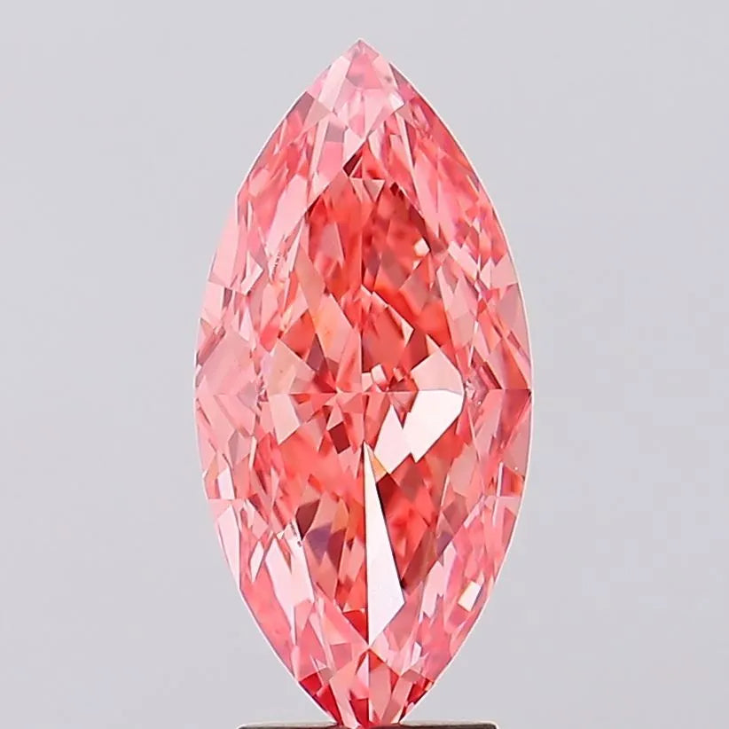 4.60ct Marquise Lab Grown Diamond (Fancy Vivid Pink, Clarity VVS1, IGI)