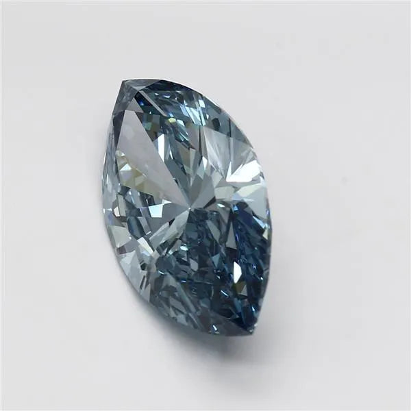 6.00ct Marquise Lab Grown Diamond (Fancy Vivid Blue, Clarity VS1, IGI)