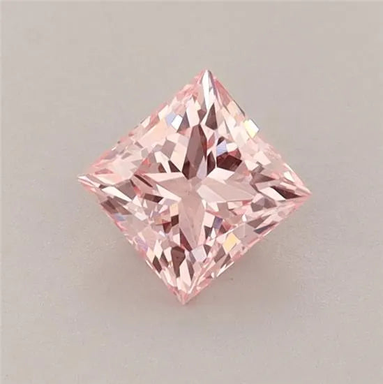 0.54ct Princess Lab Grown Diamond (Fancy Intense Pink, Clarity VS1, IGI)