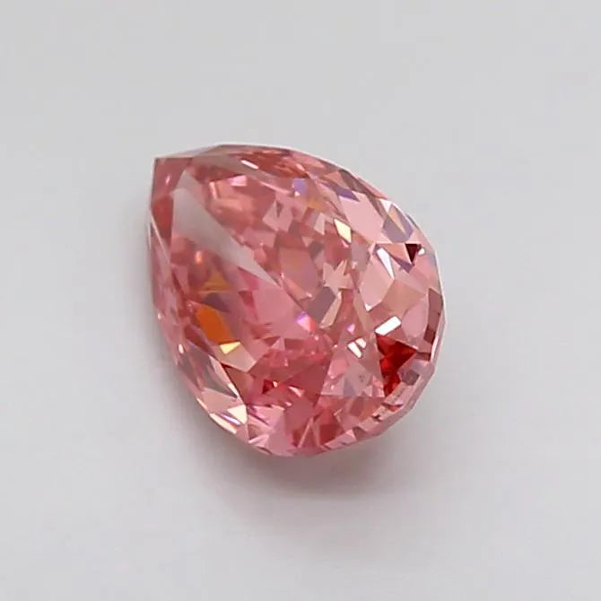 1.27ct Pear Lab Grown Diamond (Fancy Vivid Pink, Clarity VS2, IGI)