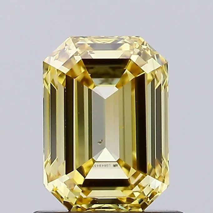 1.00ct Emerald Lab Grown Diamond (Fancy Intense Yellow, Clarity VS2, IGI)