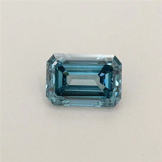 0.29ct Emerald Lab Grown Diamond (Fancy Vivid Blue, Clarity VVS2, IGI)