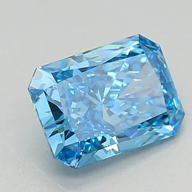 1.13ct Radiant Lab Grown Diamond (Fancy Vivid Blue, Clarity VS1, IGI)