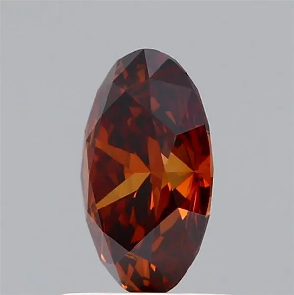 1.10ct Oval Lab Grown Diamond (Fancy Deep Orange, Clarity VVS2, IGI)