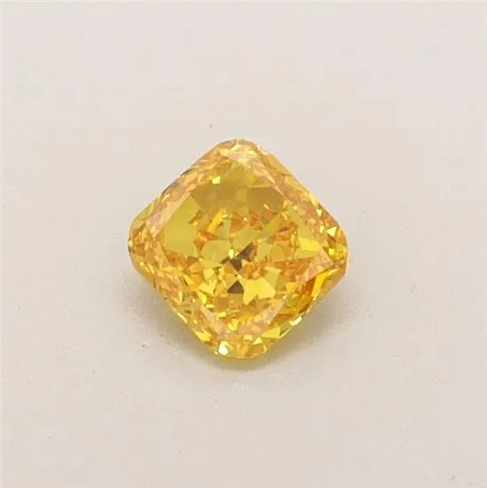 0.27ct Cushion brilliant Lab Grown Diamond (Fancy Vivid Yellow, Clarity VS2, IGI)