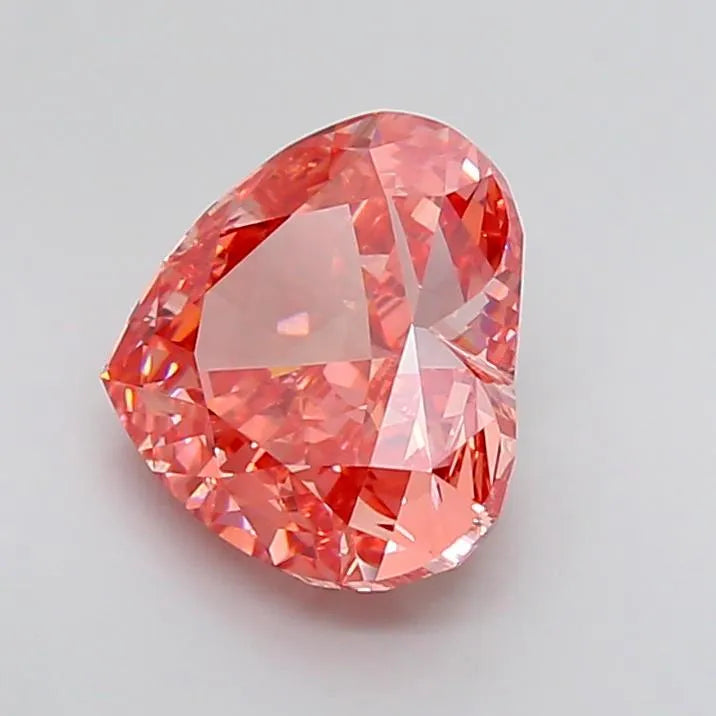 4.68ct Heart Lab Grown Diamond (Fancy Vivid Pink, Clarity VVS2, IGI)