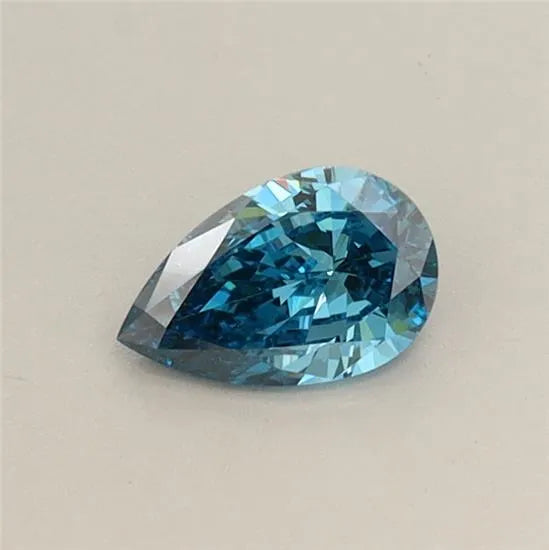 0.31ct Pear Lab Grown Diamond (Fancy Vivid Blue, Clarity VVS2, IGI)