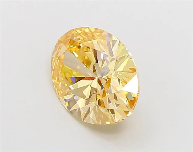 2.03ct Oval Lab Grown Diamond (Fancy Intense Orange Yellow, Clarity VS1, IGI)