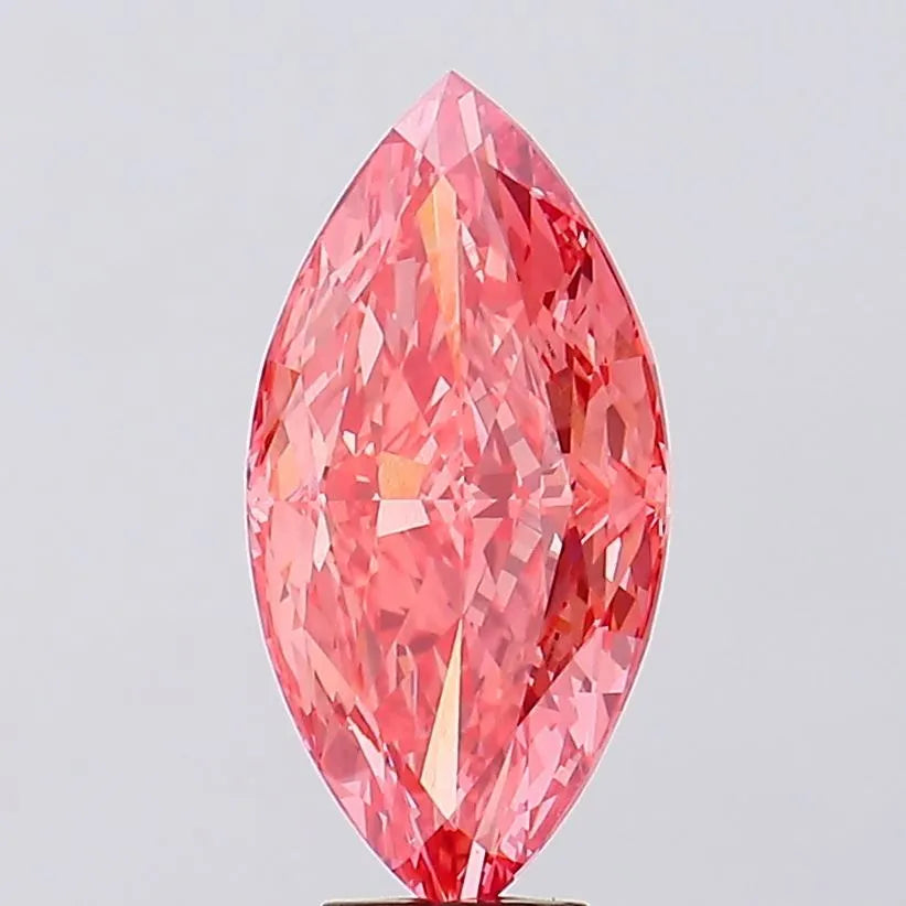 7.57ct Marquise Lab Grown Diamond (Fancy Vivid Pink, Clarity VS1, IGI)