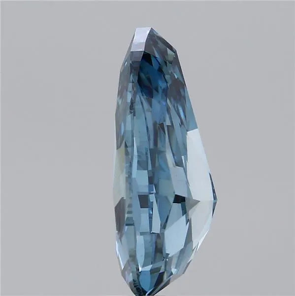 4.70ct Pear Lab Grown Diamond (Fancy Vivid Blue, Clarity VS1, IGI)