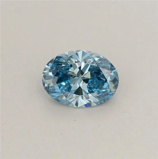 0.23ct Oval Lab Grown Diamond (Fancy Vivid Blue, Clarity VS1, IGI)