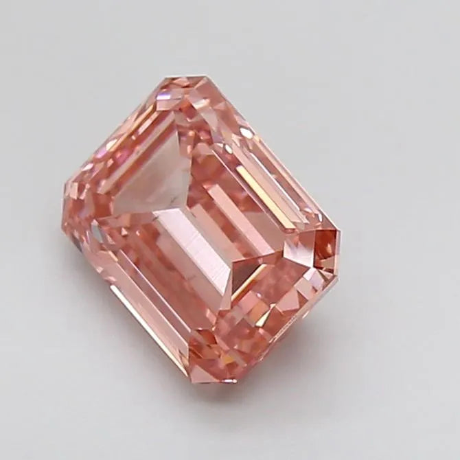 2.11ct Emerald Lab Grown Diamond (Fancy Intense Pink, Clarity VS2, IGI)