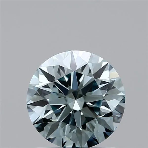 1.01ct Round Lab Grown Diamond (Fancy Light Greenish Blue, Clarity VVS2, Cut EX, IGI)