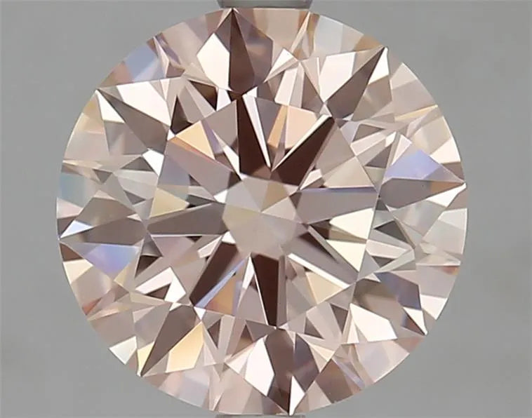 2.87ct Round Lab Grown Diamond (Fancy Pink, Clarity VVS1, Cut ID, IGI)