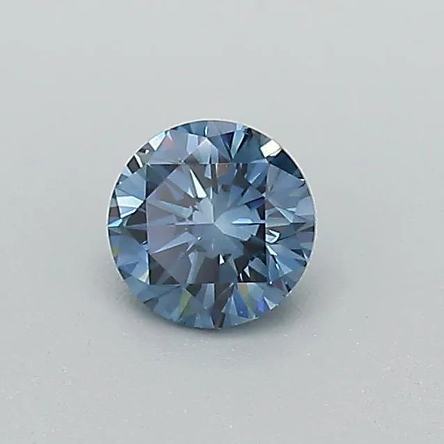 0.35ct Round Lab Grown Diamond (Colour Fancy Deep Blue, Clarity VS2, Cut VG, IGI Certified)