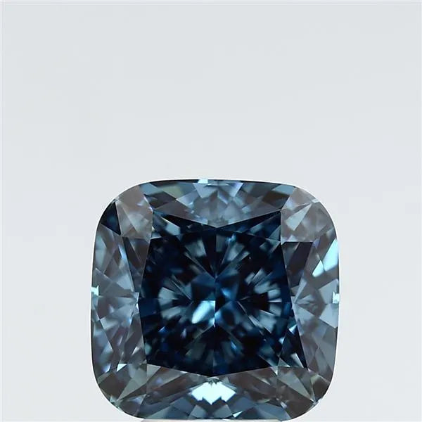 5.03ct Cushion brilliant Lab Grown Diamond (Fancy Vivid Blue, Clarity VS1, IGI)