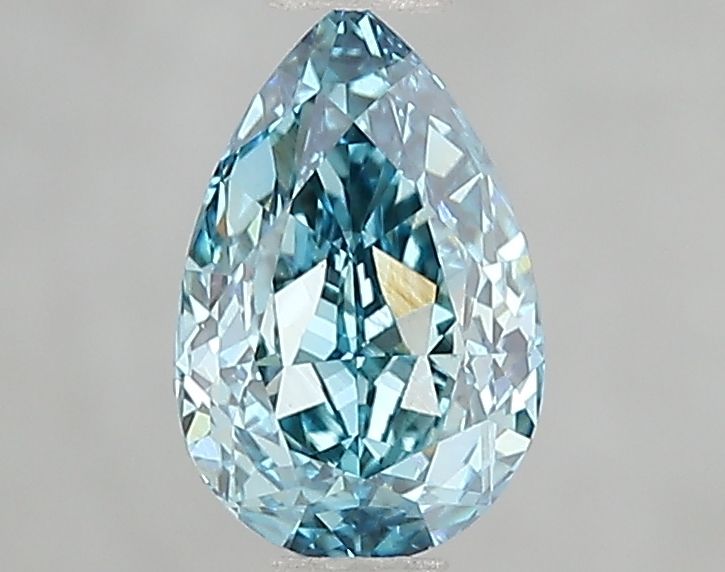 1.02ct Pear Lab Grown Diamond (Fancy Vivid Greenish Blue, Clarity VVS2, IGI)