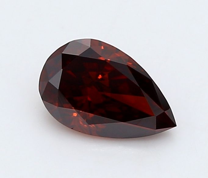 0.32ct Pear Lab Grown Diamond (Fancy Deep Orange, Clarity VVS2, IGI)